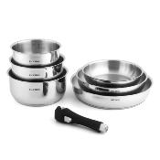Set 7 pi�ces amovible inox 18/8 induction  