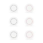 6 assiettes à dessert 22 cm LIGNE